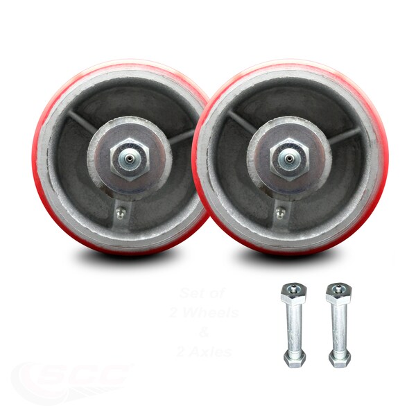 Go Mini Portable Storage Container Replacement Wheel Set with Zerk Axle Nuts-SCC